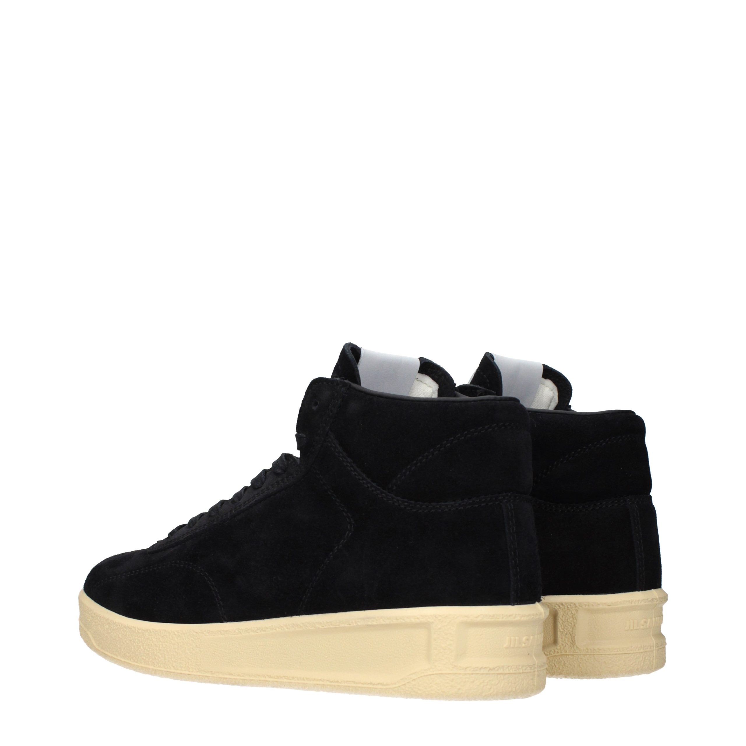 Jil Sander Schwarze Leder-High-Top-Sneaker-4