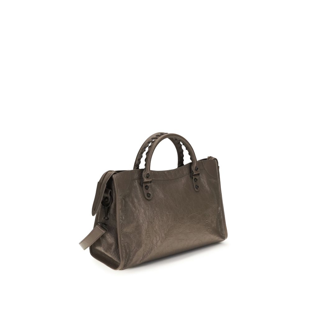 Balenciaga Schultertasche aus zweifarbigem Kalbsleder Bos Taurus-3