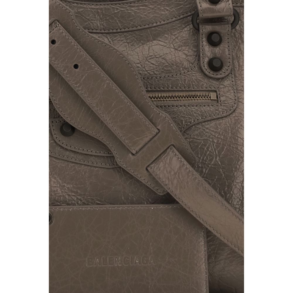 Balenciaga Schultertasche aus zweifarbigem Kalbsleder Bos Taurus-4