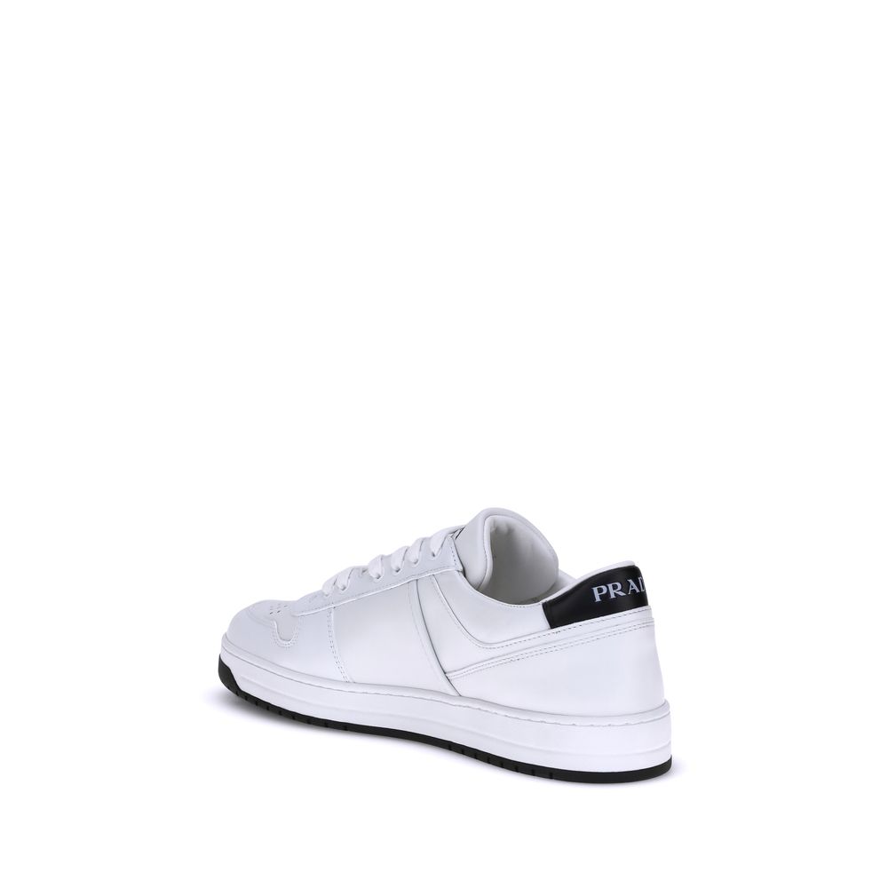 Prada Weiße Low-Top-Sneaker aus Kalbsleder Bos Taurus-3