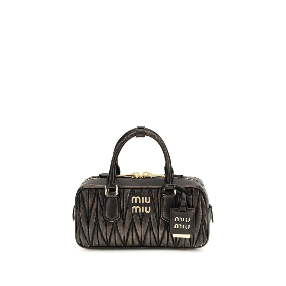 Miu Miu Schultertasche aus braunem Lammleder Ovis Aries Aries-1