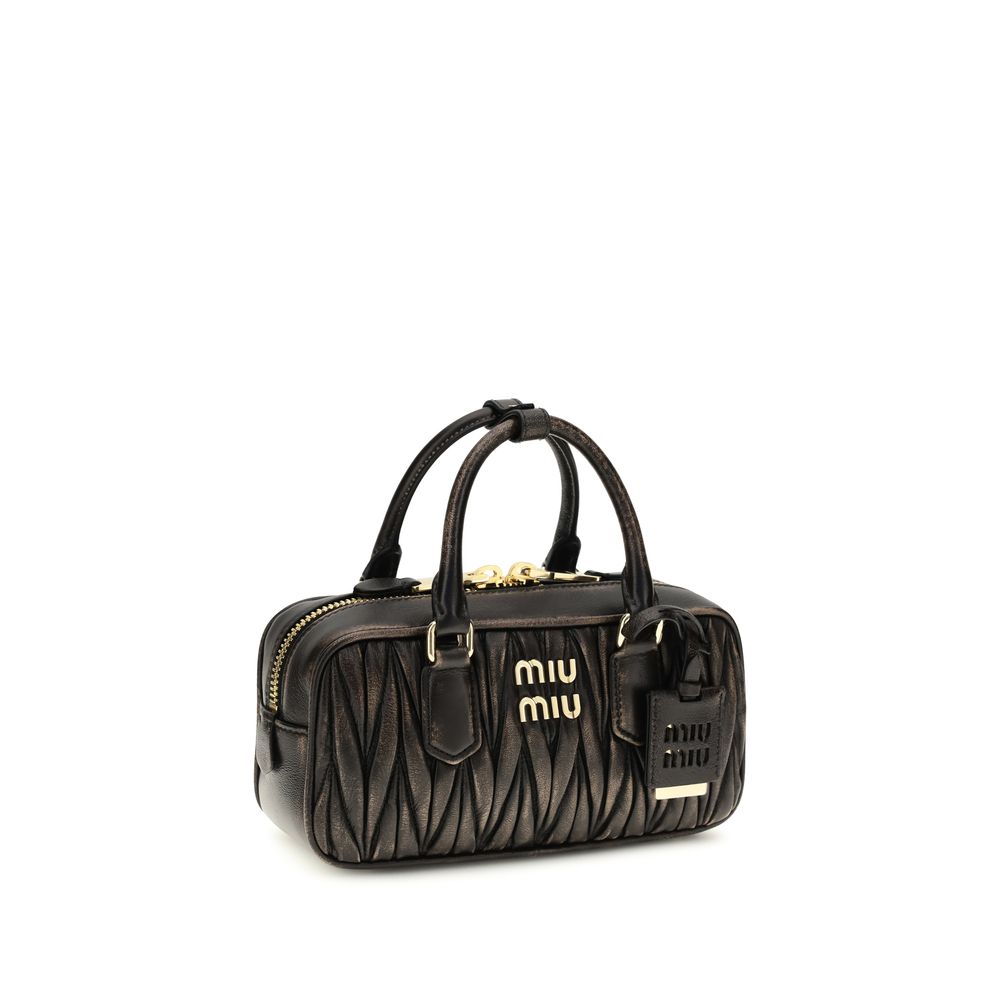 Miu Miu Schultertasche aus braunem Lammleder Ovis Aries Aries-2
