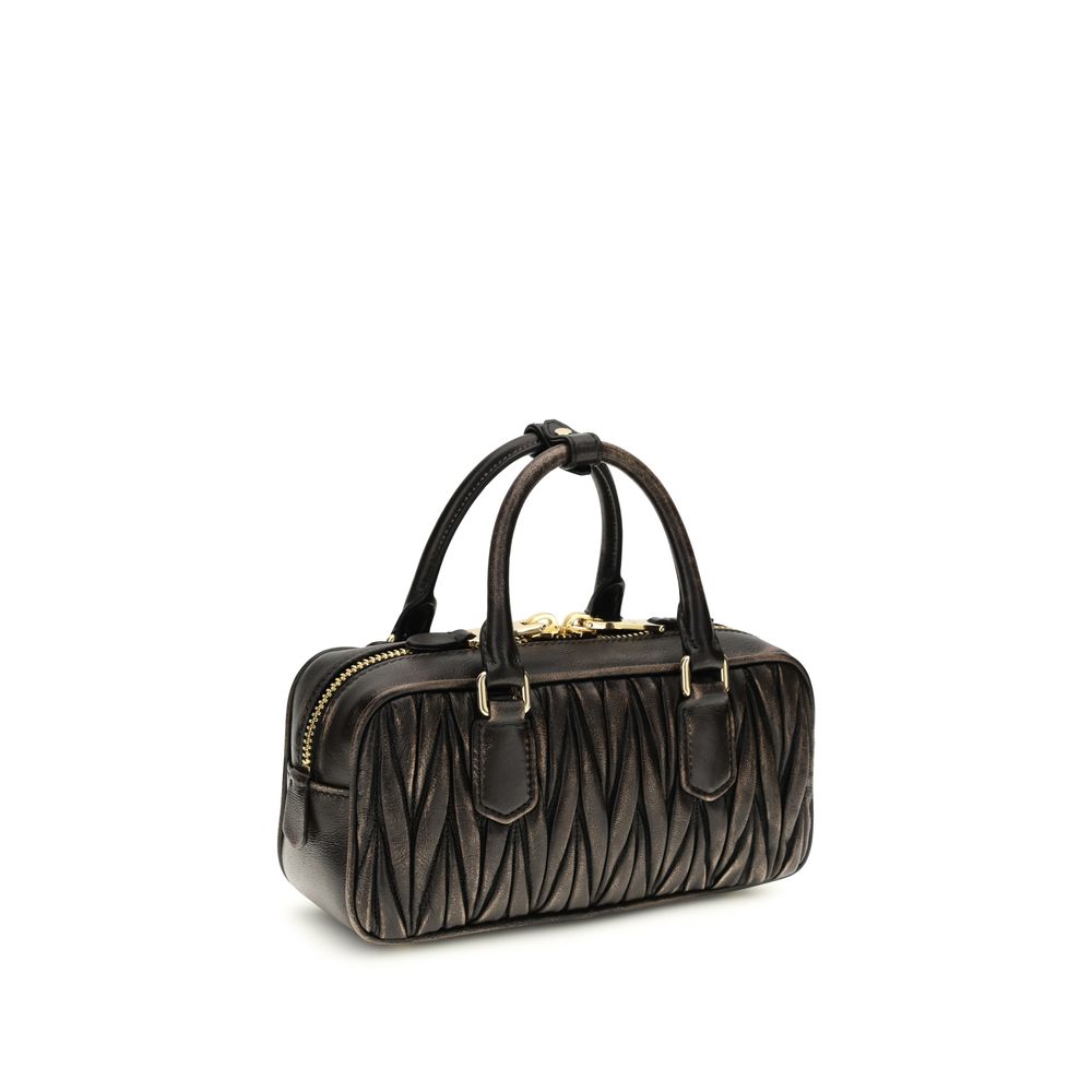 Miu Miu Schultertasche aus braunem Lammleder Ovis Aries Aries-3