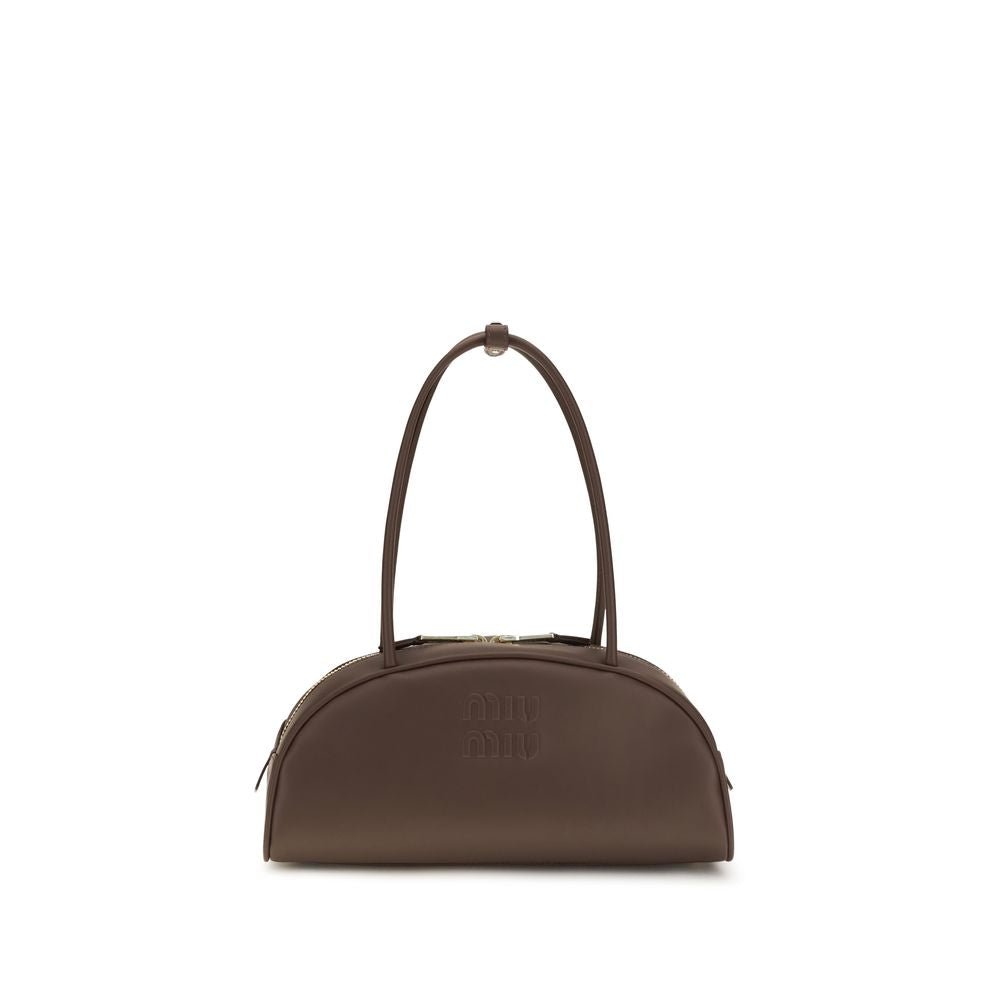 Miu Miu Braune Kalbsleder Bos Taurus Handtasche-1