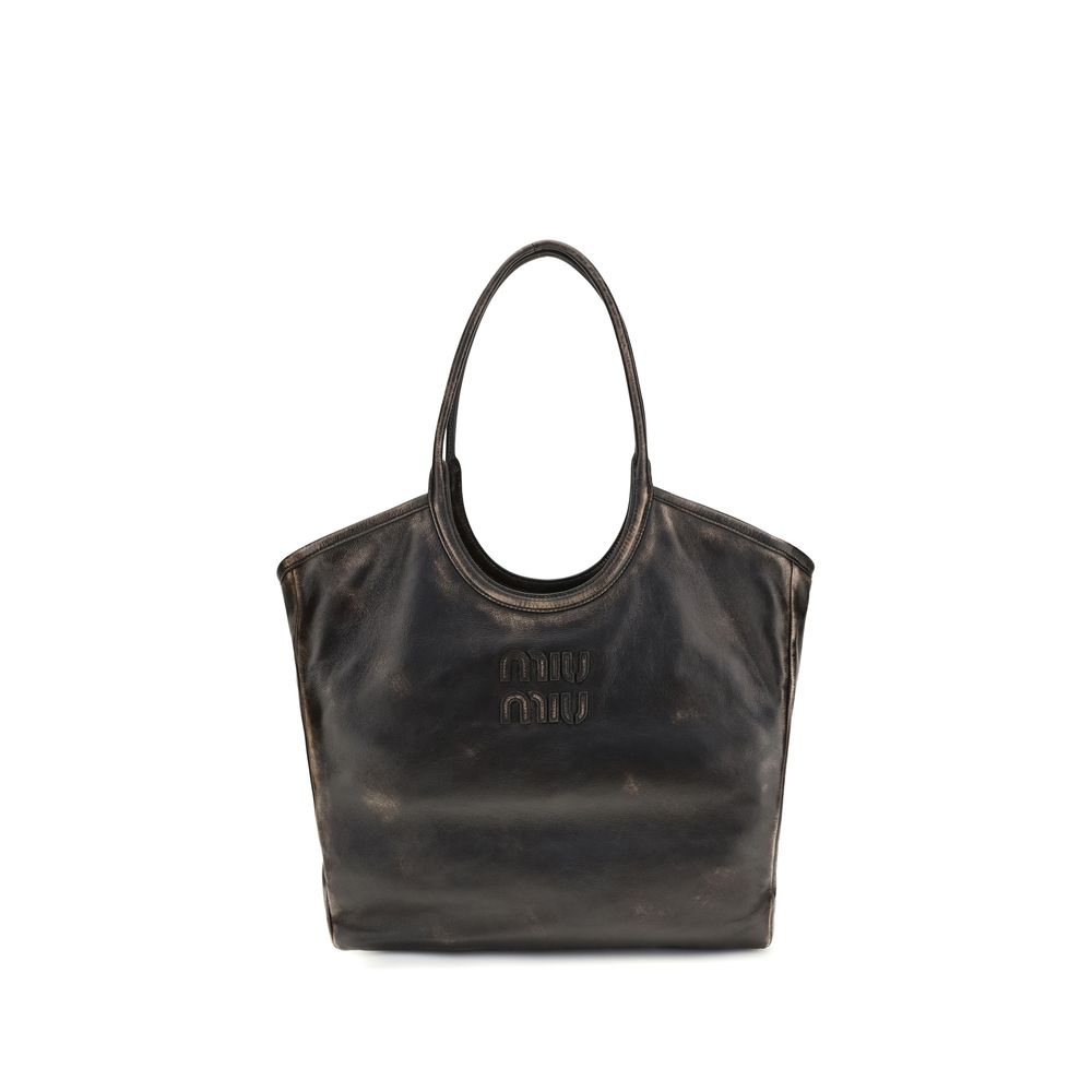 Miu Miu Braune Kalbsleder Bos Taurus Schultertasche-1