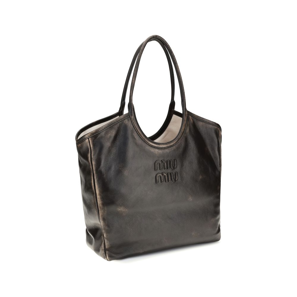Miu Miu Braune Kalbsleder Bos Taurus Schultertasche-2