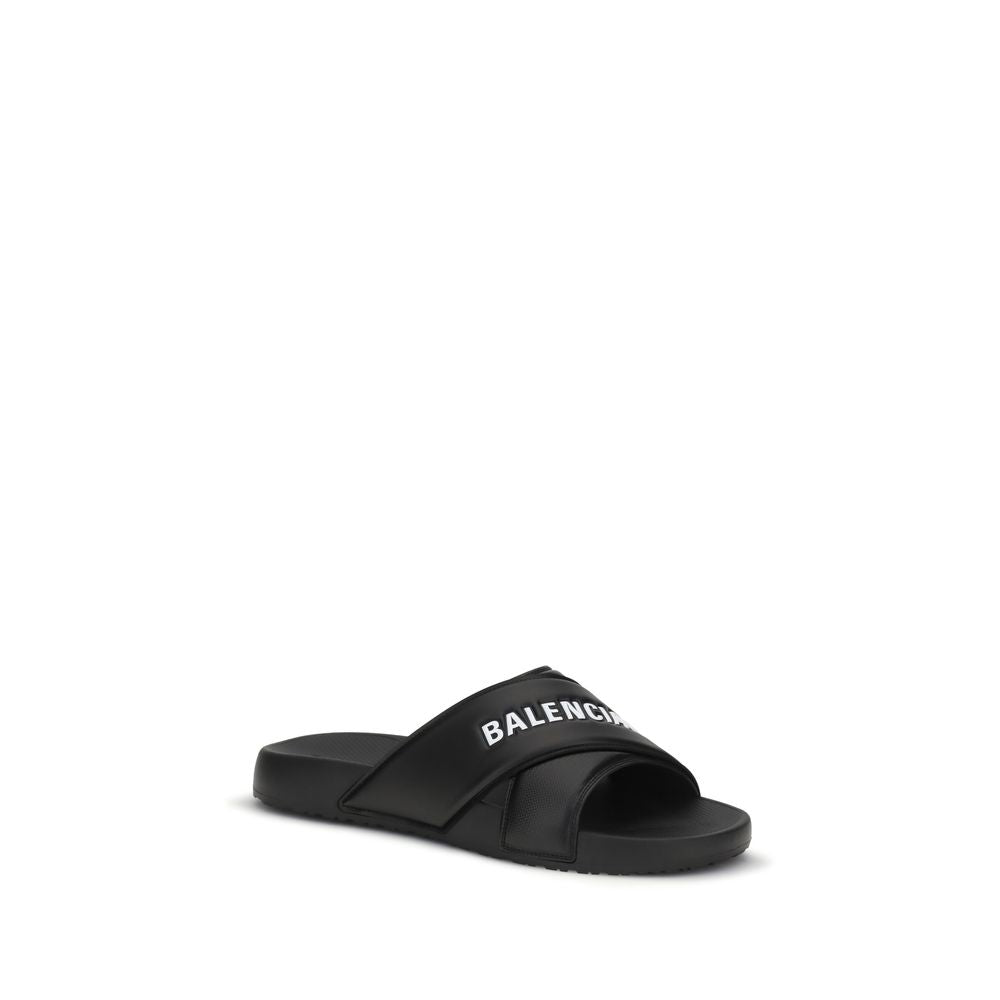 Balenciaga Schwarze Gummisandalen-2