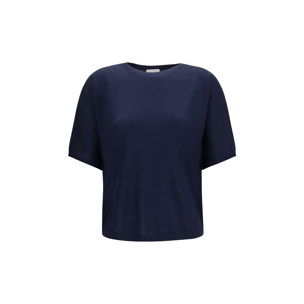 Brunello Cucinelli Blauer Kaschmir-Strickweste-1