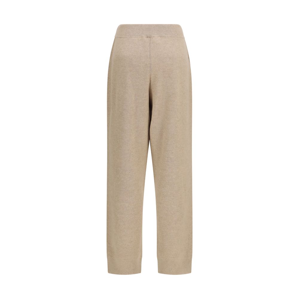 Brunello Cucinelli Beige Cashmere Casual Pants-2