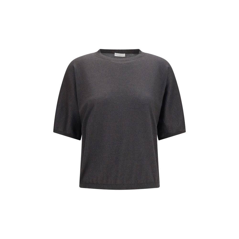 Brunello Cucinelli Grauer Kaschmirpullover-1
