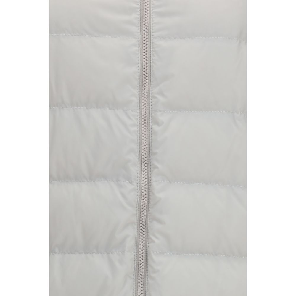 Brunello Cucinelli Graue Polyester-Jacke in voller Länge-3
