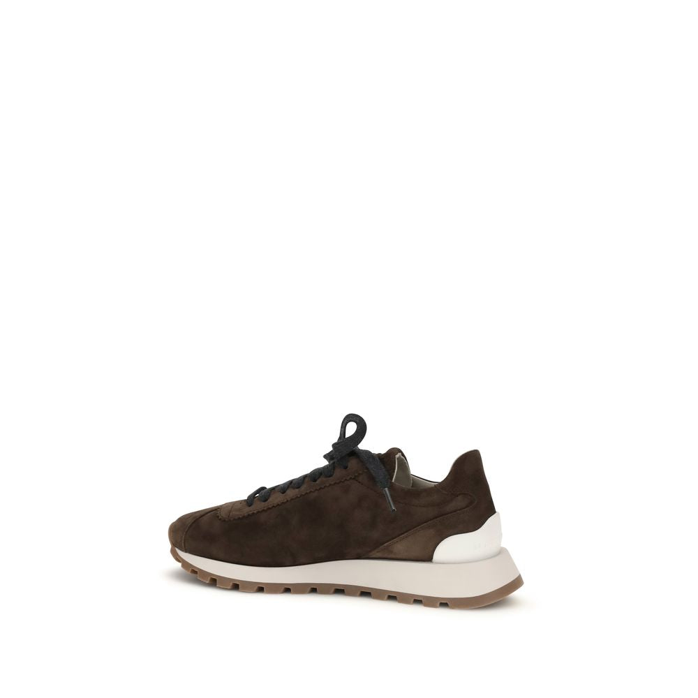 Brunello Cucinelli Braune Kalbsleder Bos Taurus Athletic Sneaker-3
