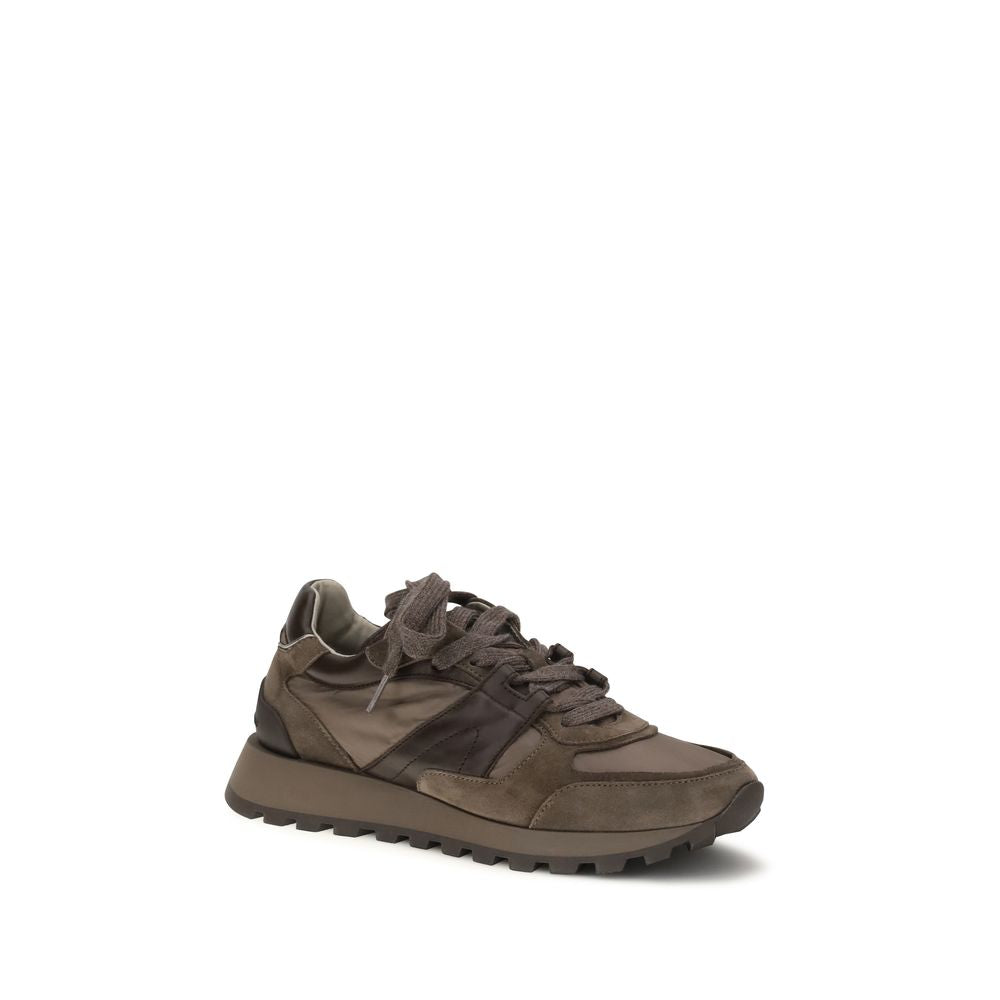 Brunello Cucinelli Braune Kalbsleder Bos Taurus Athletic Sneaker-2