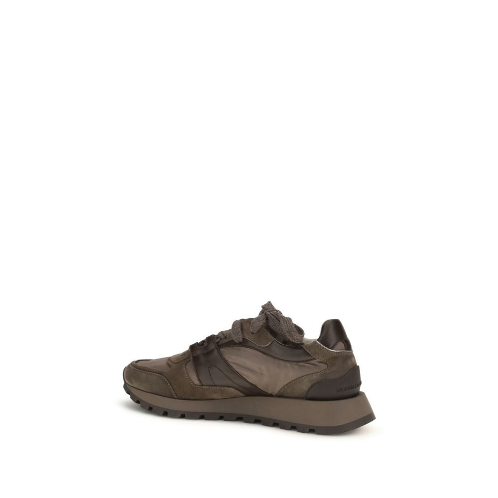 Brunello Cucinelli Braune Kalbsleder Bos Taurus Athletic Sneaker-3