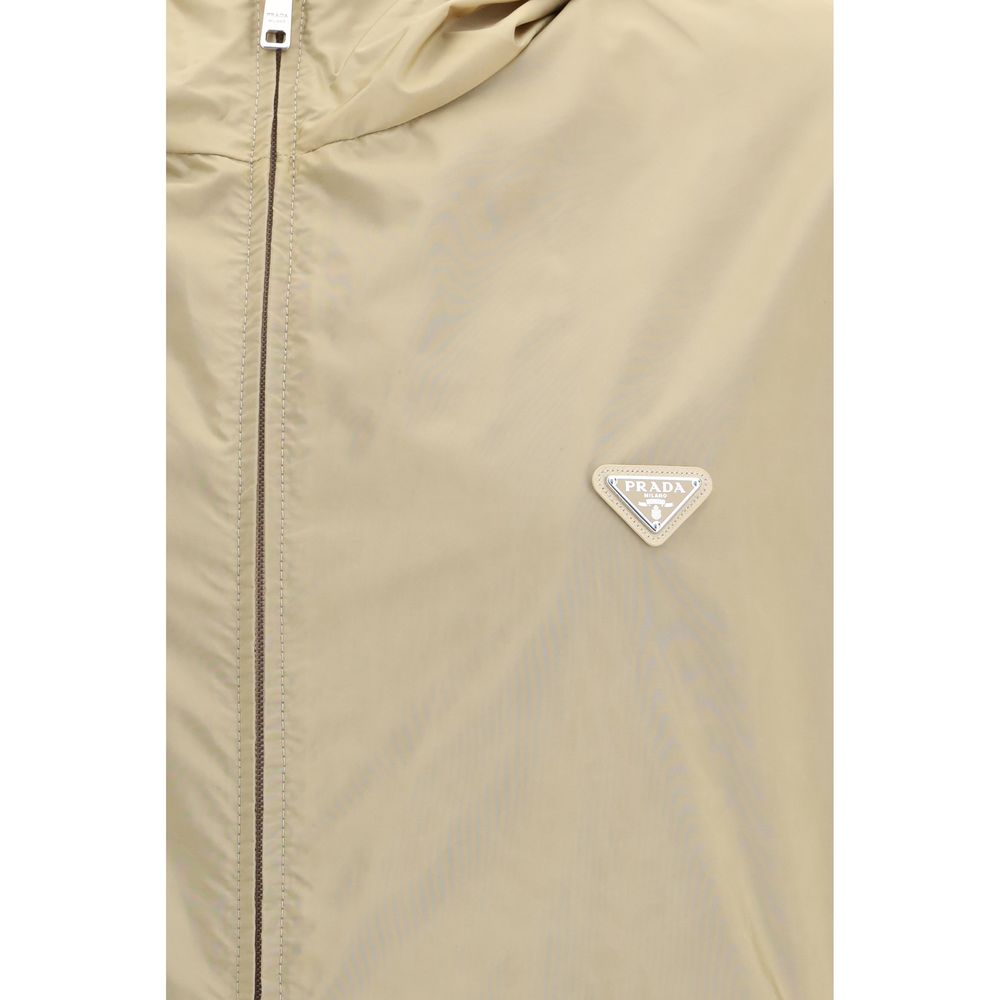 Prada Beige Jacke aus recyceltem Polyamid-5