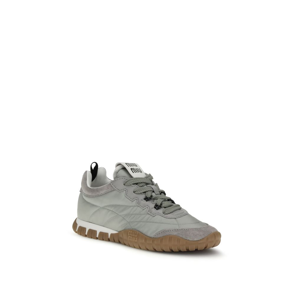 Miu Miu Graue Sportschuhe aus recyceltem Polyamid-2