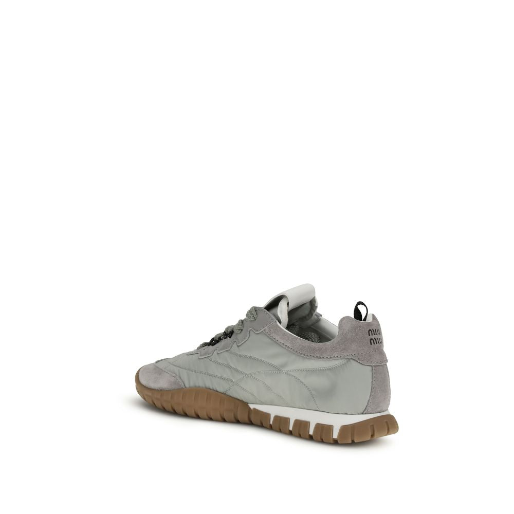 Miu Miu Graue Sportschuhe aus recyceltem Polyamid-3