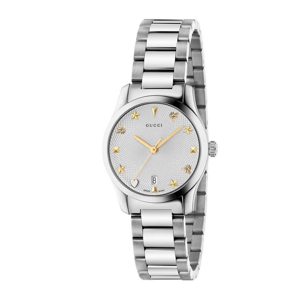 Gucci Graue Edelstahl-Dresswatch-1