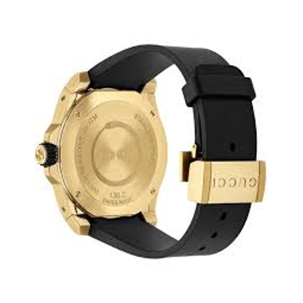 Gucci Schwarze Sportuhr aus Kautschuk-2