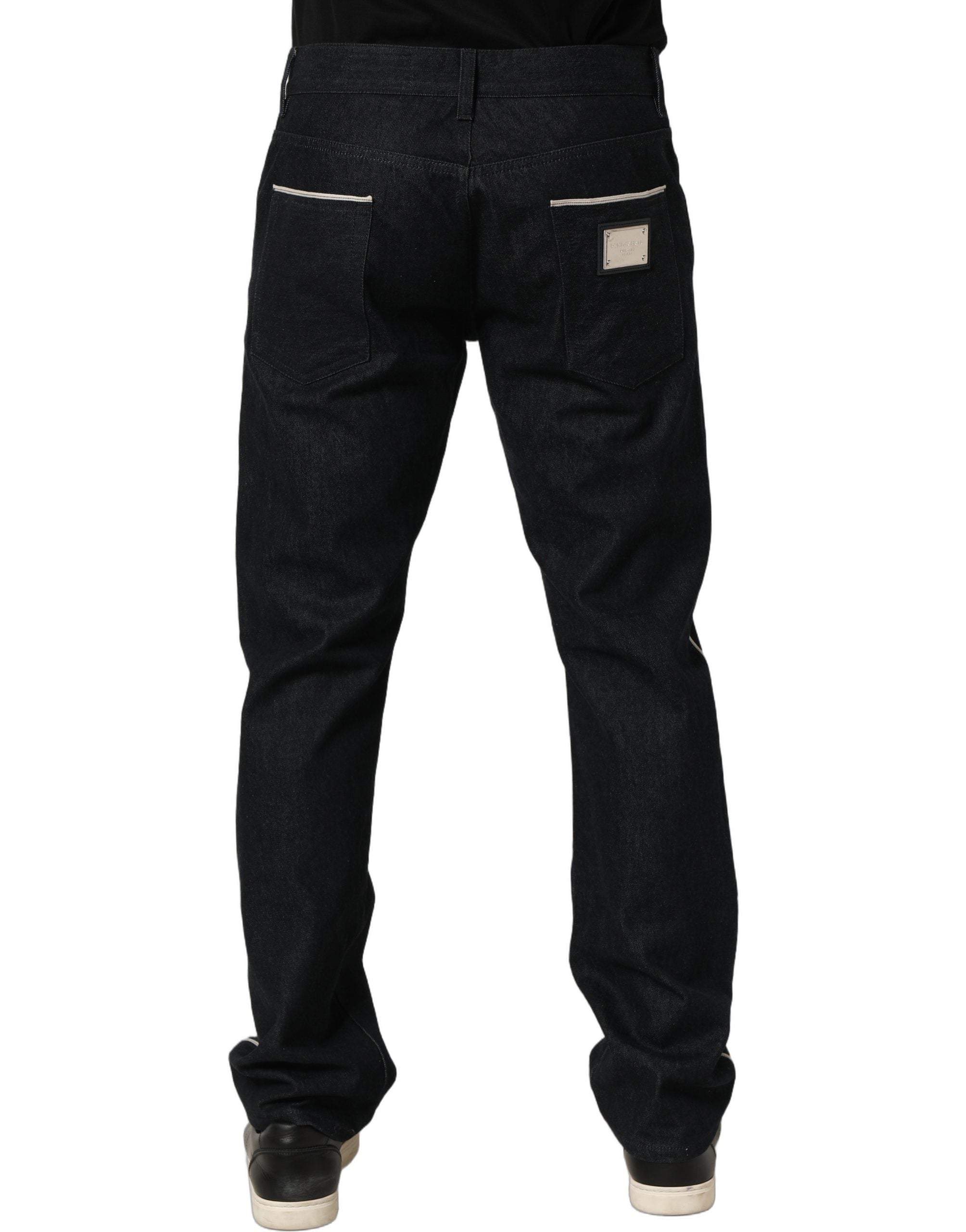Dolce & Gabbana Schwarze Baumwoll-Jeans für Herren, Mid Waist, Klassischer Schnitt-5