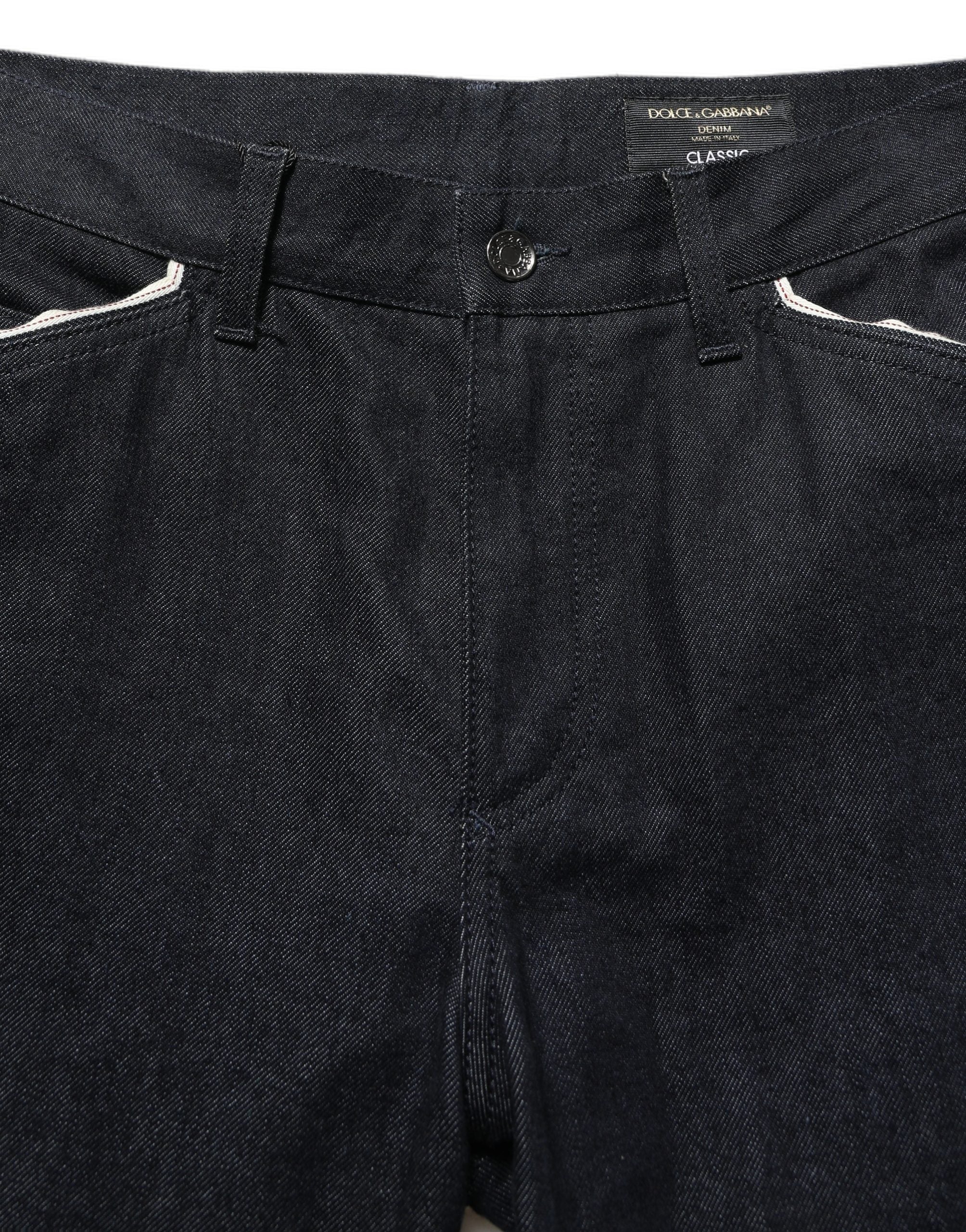 Dolce & Gabbana Schwarze Baumwoll-Jeans für Herren, Mid Waist, Klassischer Schnitt-6