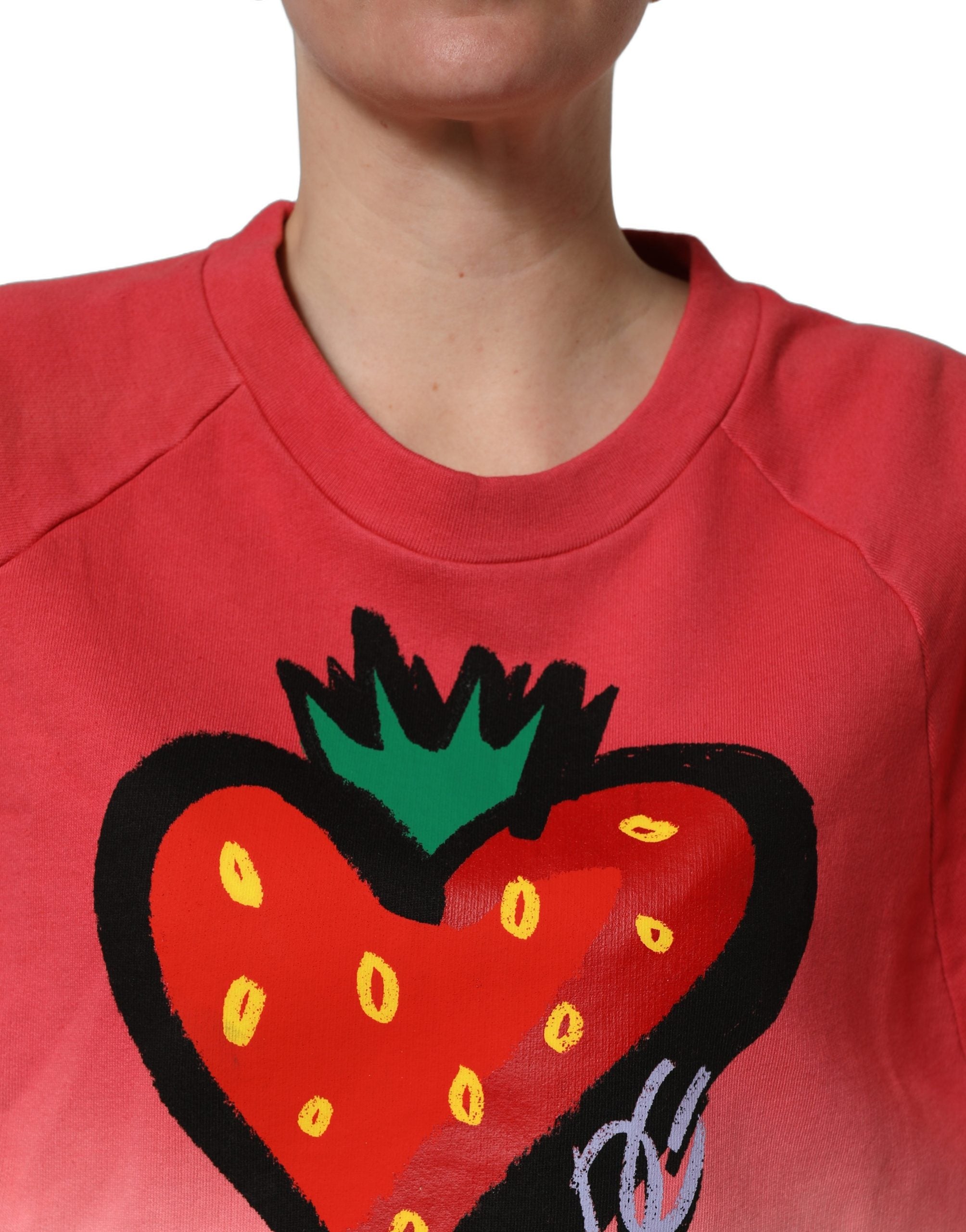 Dolce & Gabbana Multicolor Erdbeerprint Sweatshirt Pullover-6