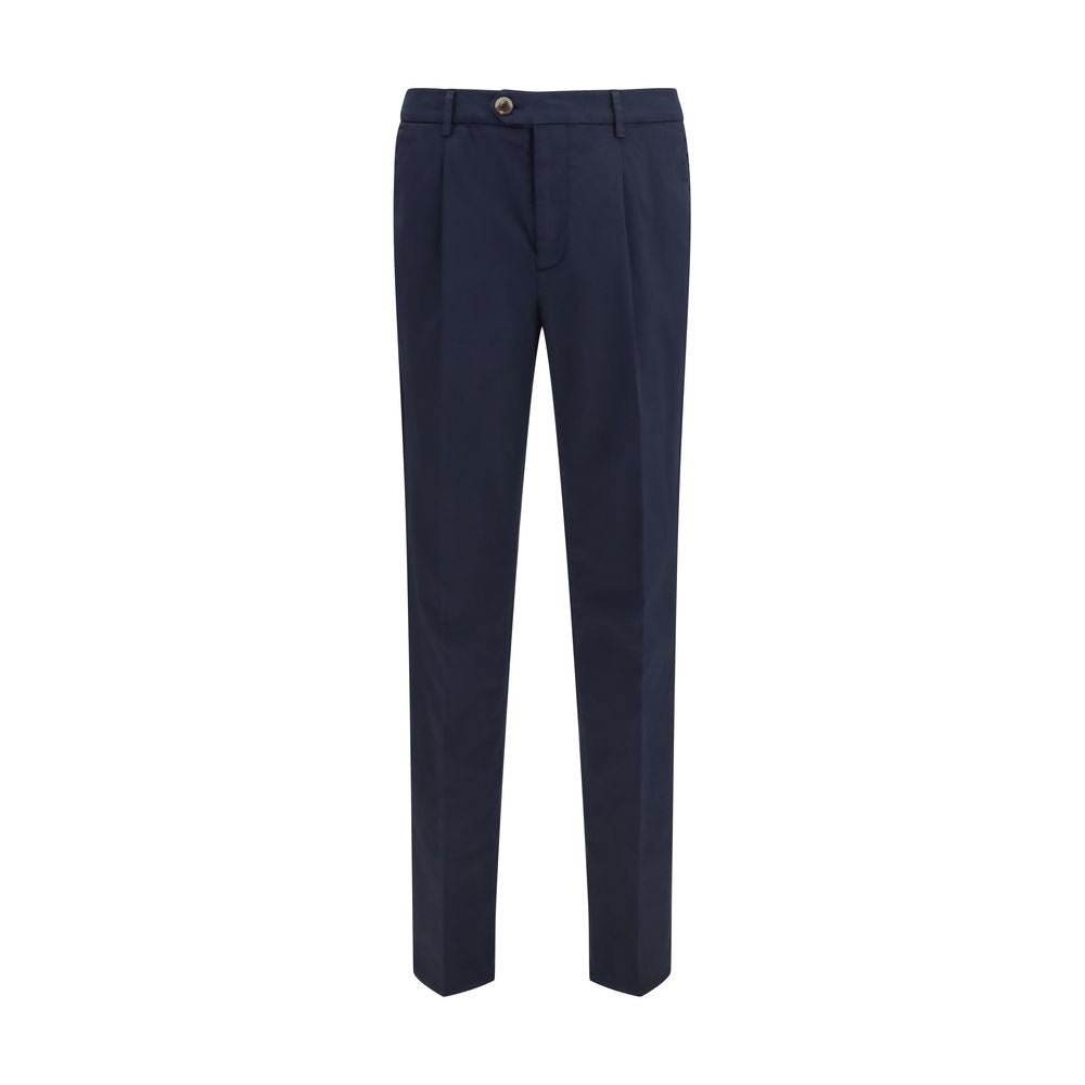 Brunello Cucinelli Schwarze Baumwoll-Chino-Hose