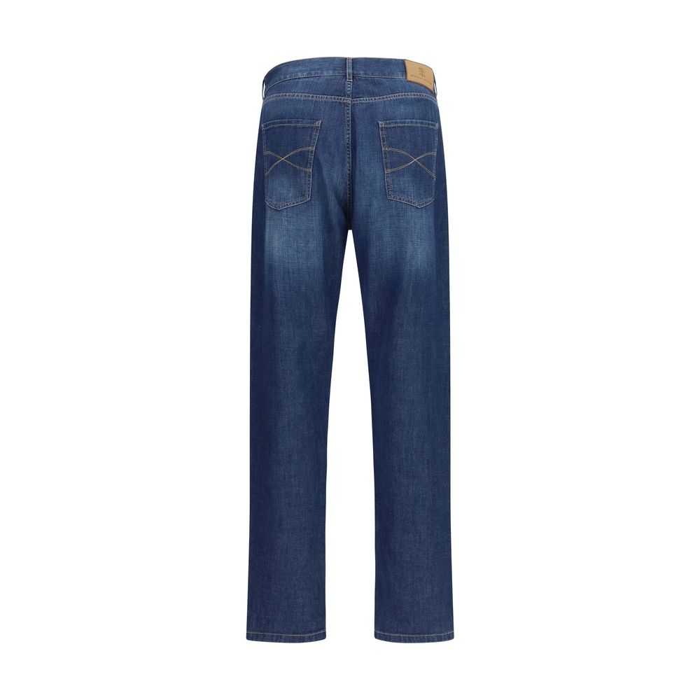 Brunello Cucinelli Blaue Baumwolljeans Denim-2