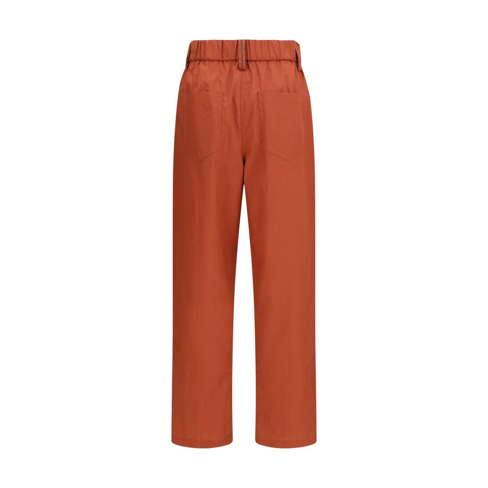 Brunello Cucinelli Orange Baumwollhose für die Freizeit-2