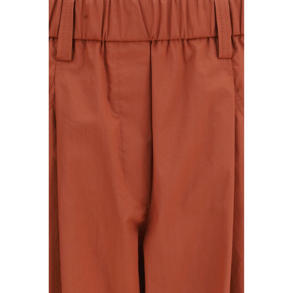 Brunello Cucinelli Orange Baumwollhose für die Freizeit-3