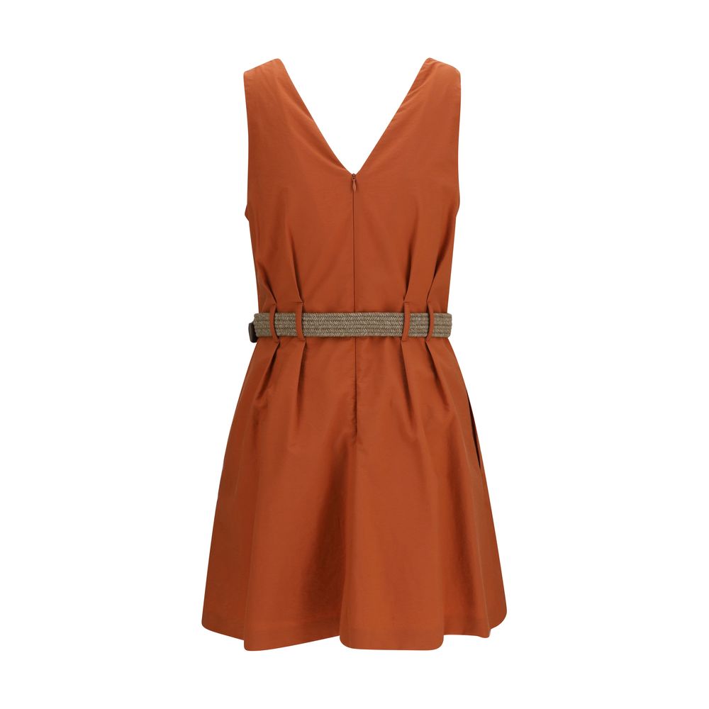 Brunello Cucinelli Orange Cotton Casual Dress-2