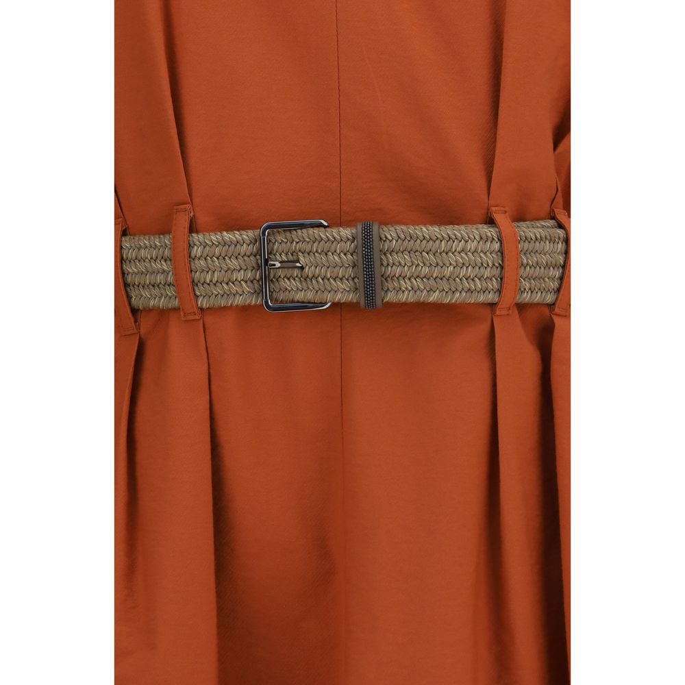 Brunello Cucinelli Orange Cotton Casual Dress-3