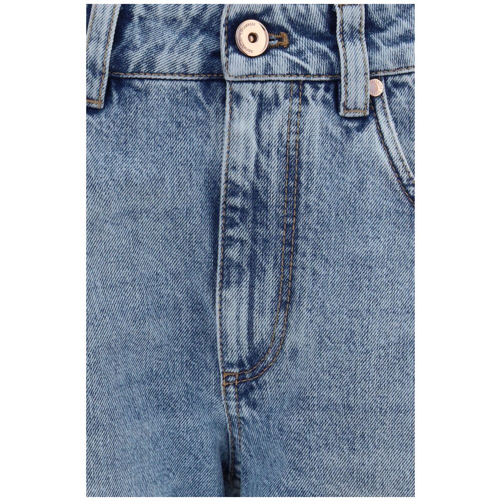 Brunello Cucinelli Blaue Jeans aus Baumwolle im geraden Schnitt-3