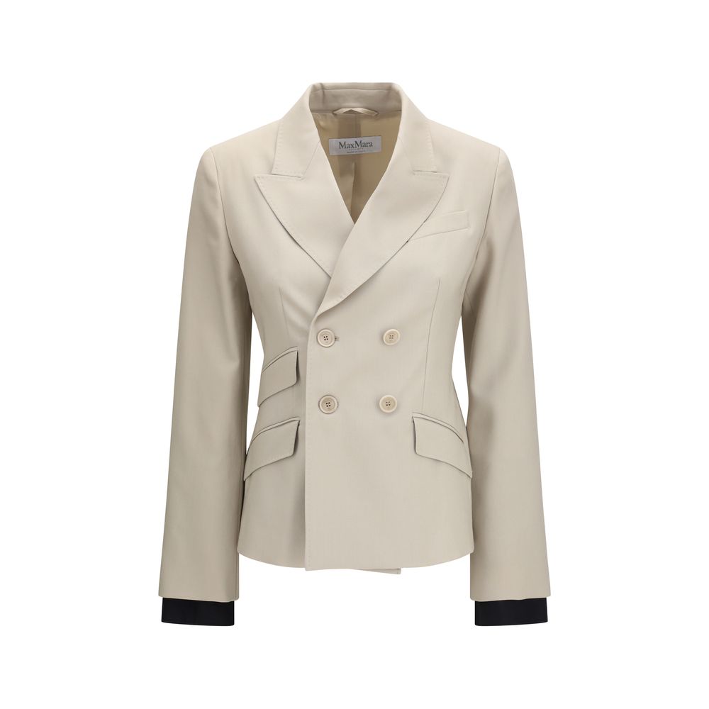 Max Mara Beige Woll-Blazer Oves Aries-1
