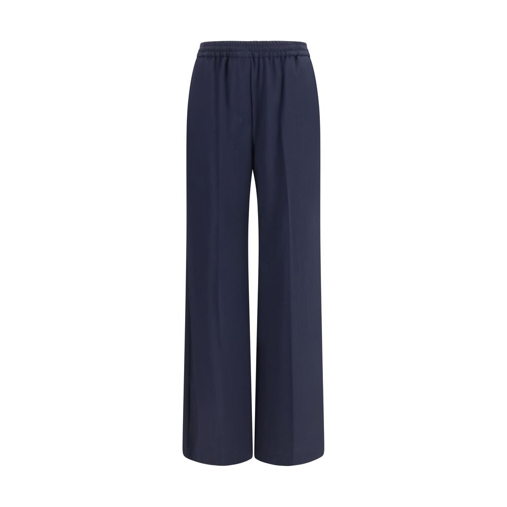 Max Mara Blaue Hose aus Wolle Oves Aries-1