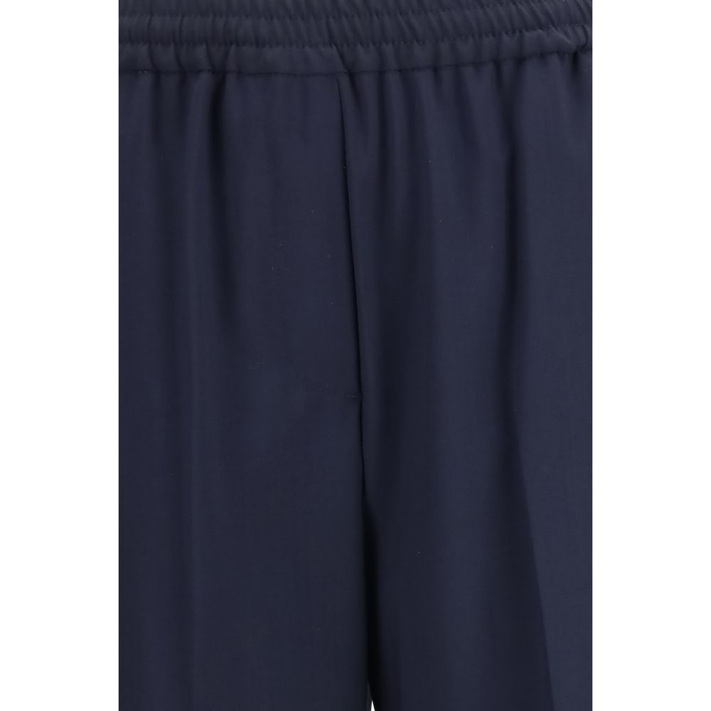 Max Mara Blaue Hose aus Wolle Oves Aries-3