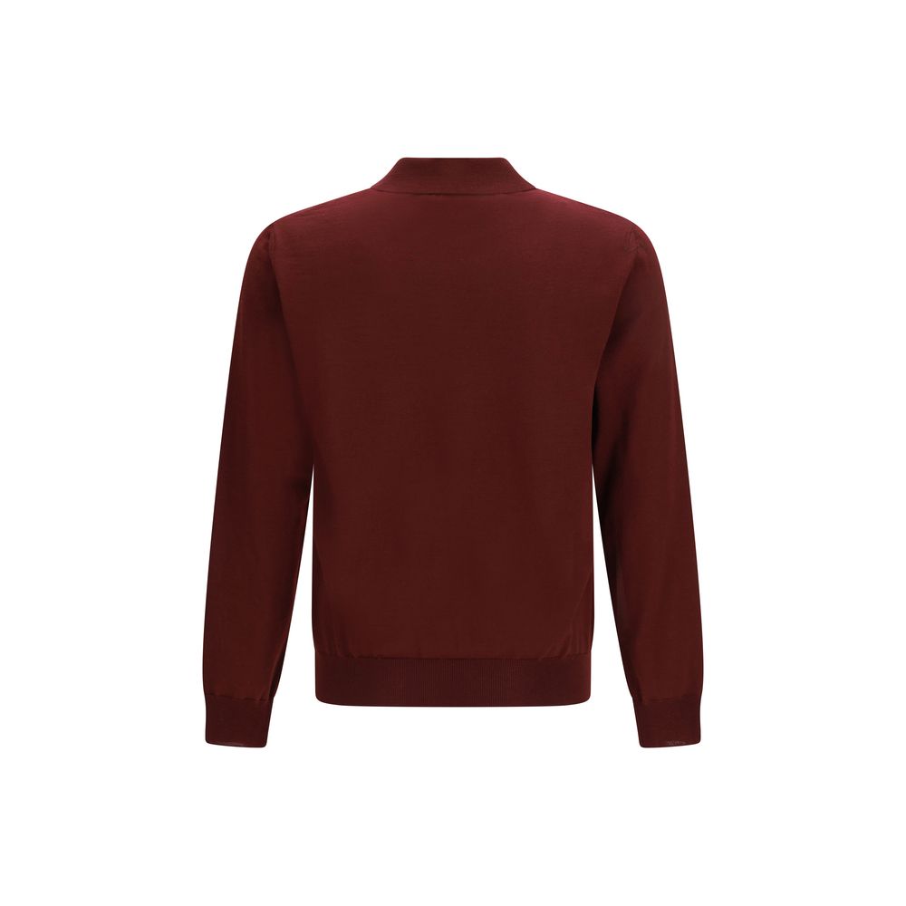 Valentino Bordeaux Woll-Polohemd Oves Aries-2