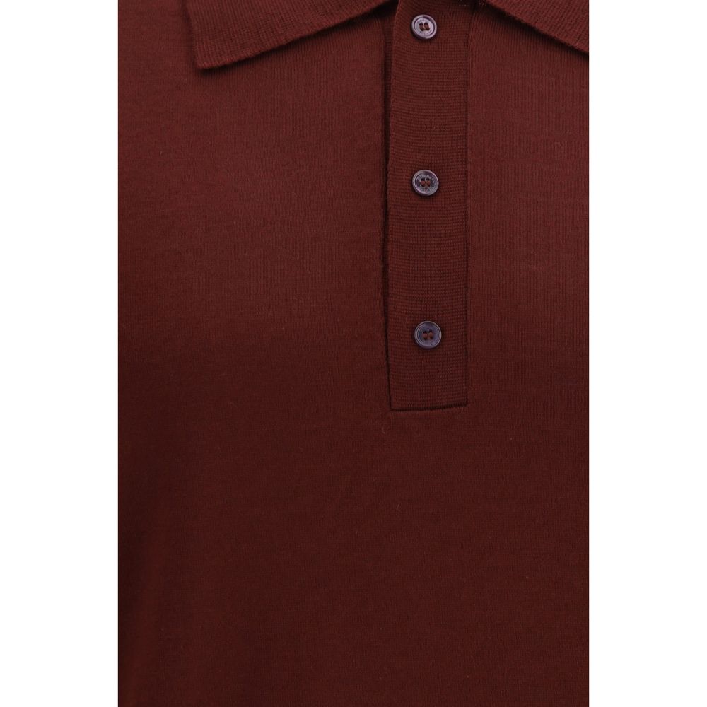 Valentino Bordeaux Woll-Polohemd Oves Aries-3