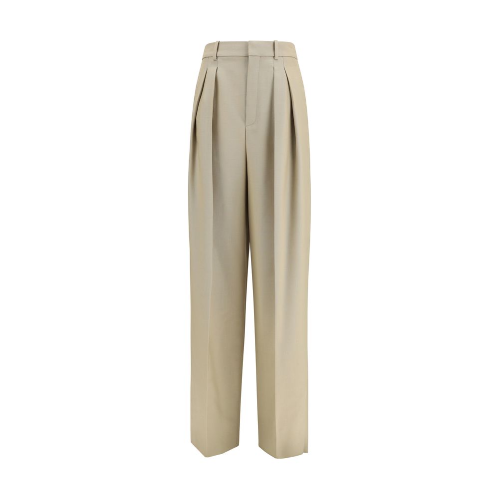Saint Laurent Beige Woll Oves Aries Hose-1