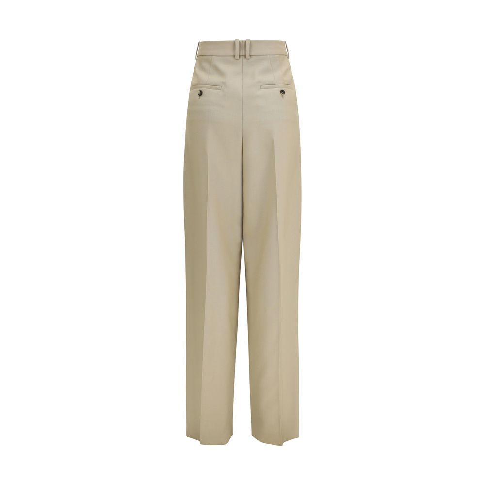 Saint Laurent Beige Woll Oves Aries Hose-2