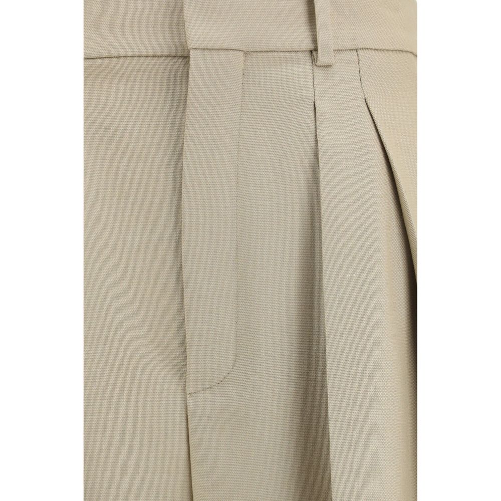 Saint Laurent Beige Woll Oves Aries Hose-3