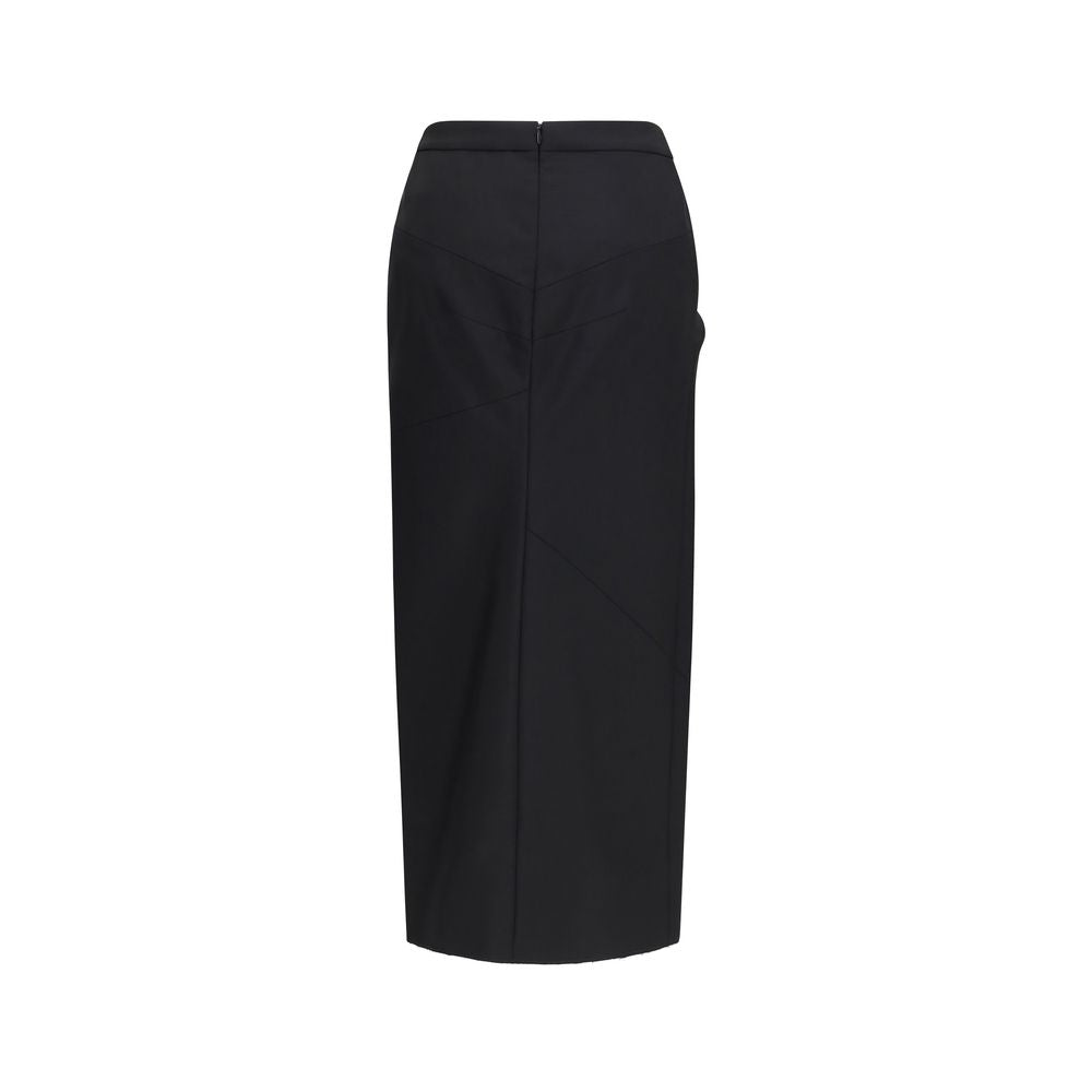 Givenchy Schwarzer Oves Aries Wollrock Midi-2
