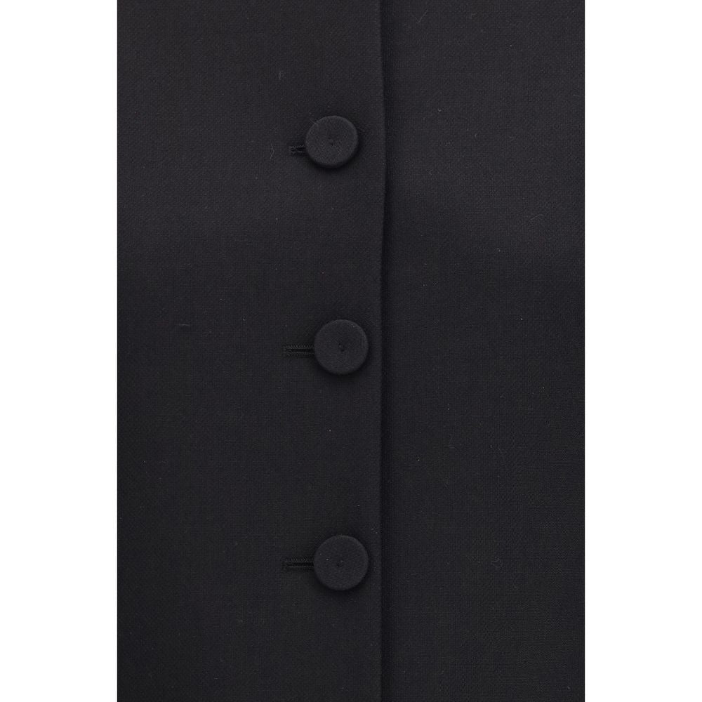 Chloé Black Oversized Wool Jacket Oves Aries-3