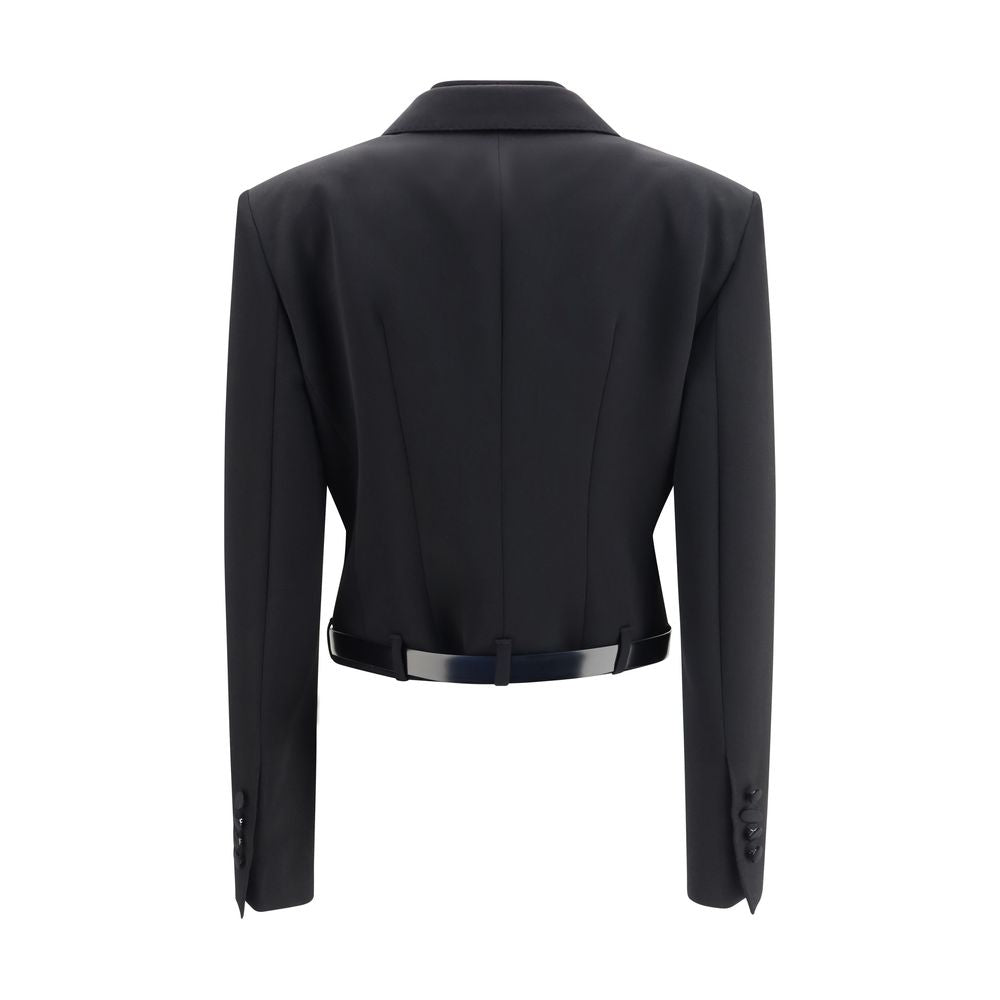 Dolce & Gabbana Schwarze Oversize-Jacke aus Wolle Oves Aries-2