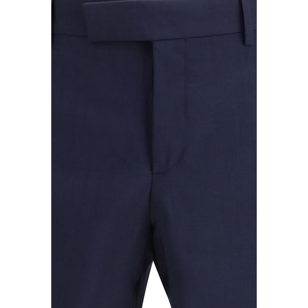 Fendi Blaue Hose aus Wolle Oves Aries-3