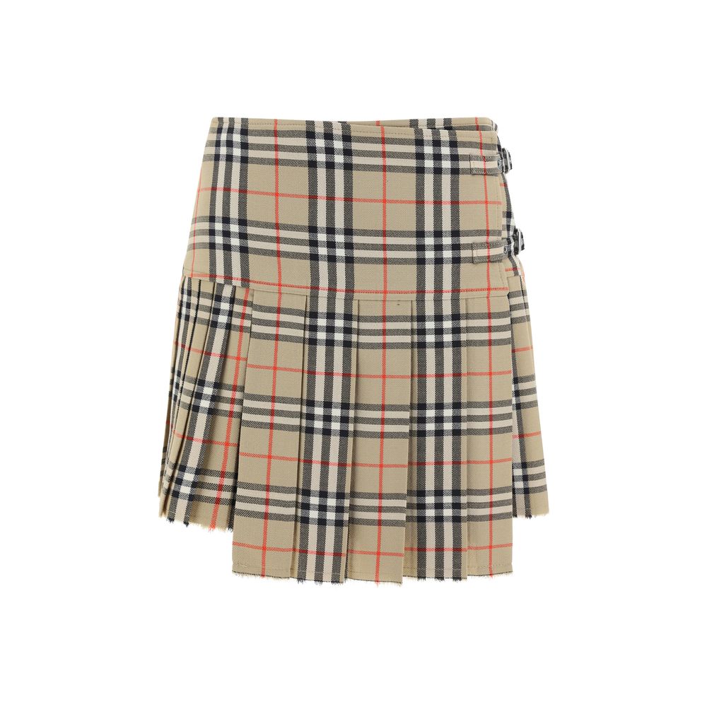 Burberry Beige Wool Oves Aries Minirock