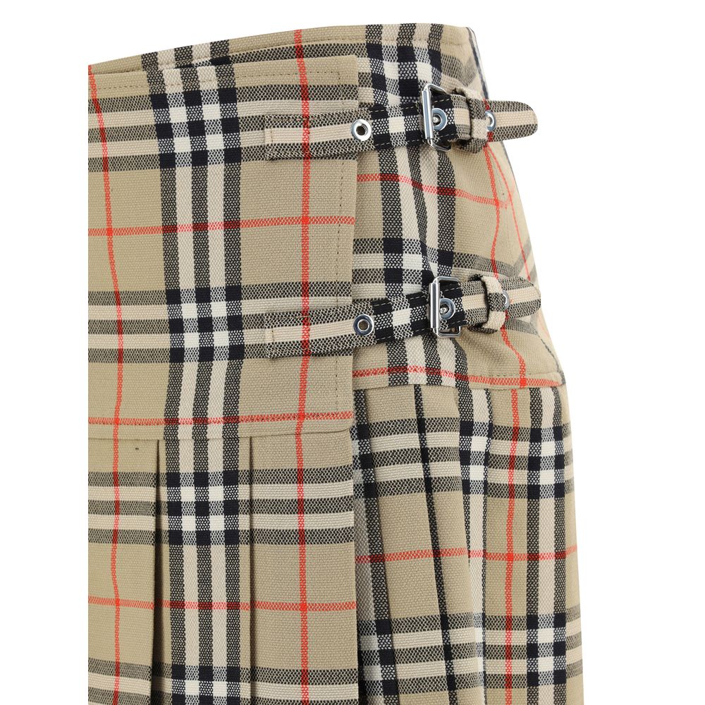 Burberry Beige Wool Oves Aries Minirock-3