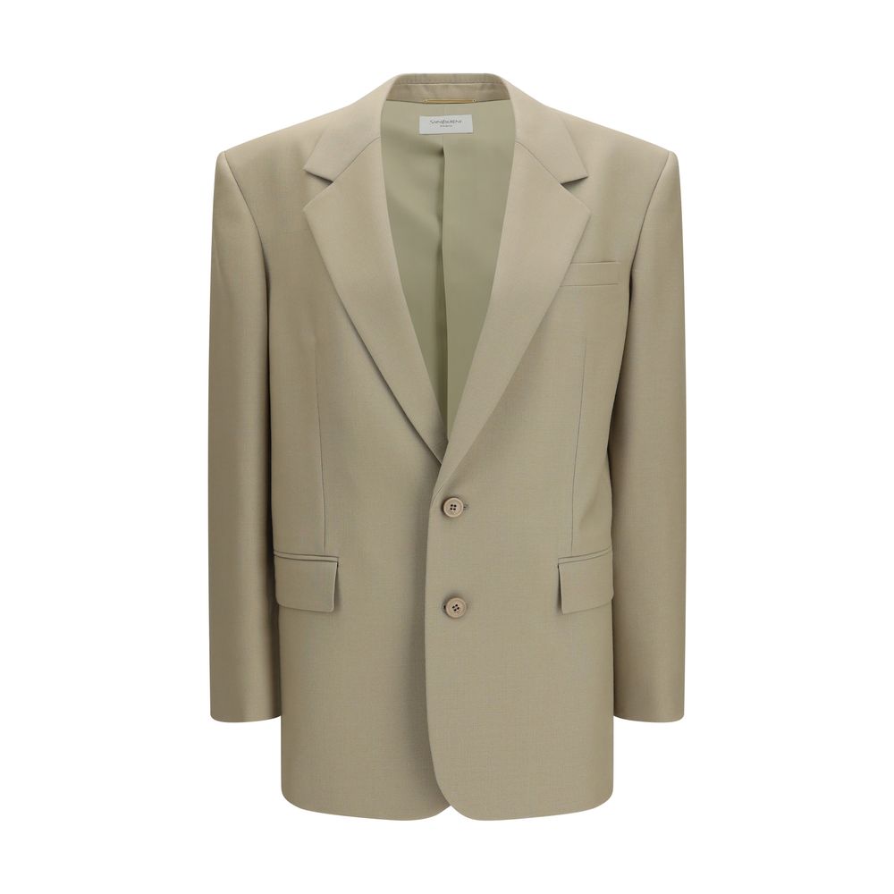 Saint Laurent Beige Woll-Blazer Oves Aries-1