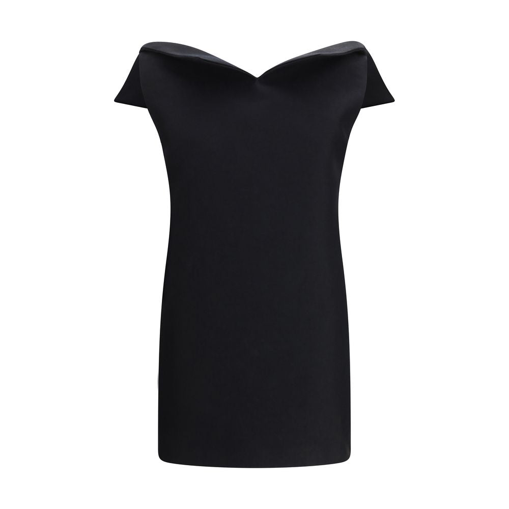 Balenciaga Schwarzes Wollkleid Oves Aries Cocktailkleid