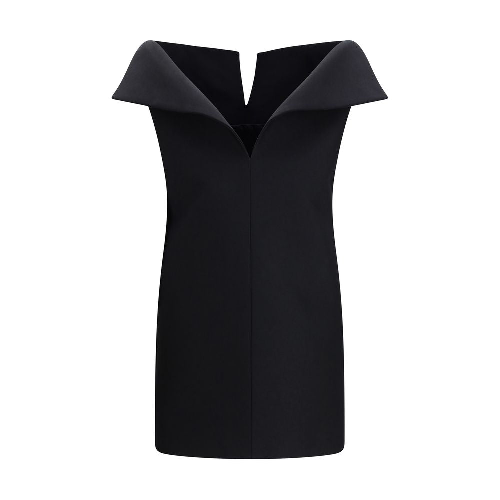 Balenciaga Schwarzes Wollkleid Oves Aries Cocktailkleid-2